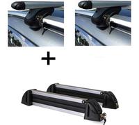 Porte-rails VDP L120 + porte-skis / porte-planches à neige / porte-skis alu 4 paires de skis compatible avec Toyota RAV 4 XA2 00-05