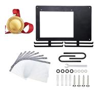 Porte-récompenses murales, support métallique avec 10 sacs organisateurs pour coffres | porte-presse mural - pour stockage, collection, coureur, course, sport, natation, tennis, basket-ball, maison