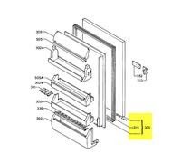 PORTE REFRIGERATEUR + JOINT MAGNETIQUE POUR REFRIGERATEUR ZANUSSI - 5027194400