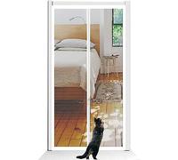 Porte Renforcée for Chat, Barrière en Maille Résistante Aux Animaux Domestiques, Porte À Fermeture Éclair Résistante Aux Animaux Domestiques for Salon, Chambre À Coucher, Cuisine, Terrasse (Color : A