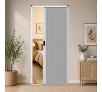 Porte rétractable avec cadre en aluminium et rails à profil bas