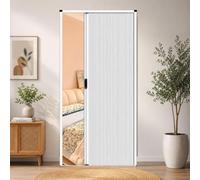 Porte rétractable avec cadre en aluminium et rails à profil bas