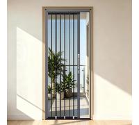 Porte rétractable de 81,3 x 182,9 cm, grise, porte coulissante pliable avec double verrou de sécurité, rail discret, installation facile pour chambre à coucher, salon, camping-car, solution peu