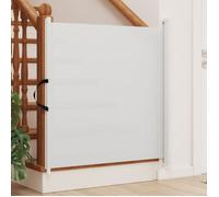 Porte rétractable pour animaux de compagnie blanc 117,5x125 cm