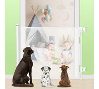 Porte rétractable pour bébé, Porte Extra Large de sécurité pour Enfants ou Animaux de Compagnie, 33 Pouces Grande Taille, s'étend à 100 cm de Large, Porte de sécurité en Maille pour Chiens pour