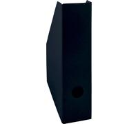Porte-revue A4 carton ondulé noir largeur dos 8cm