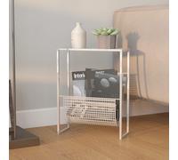 Porte-revue Argenté 35x15x45cm Acier Unité de Rangement de Revue Bureau vidaXL