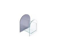 Porte-revue en verre trempé - Transparent et gris - DUSILLA