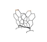 Present Time – Porte-revues Nid d'abeille – Noir mat