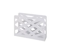 Porte-revues 35x10x26 cm en métal laqué blanc