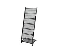 vidaXL Porte-revues 47,5 x 43 x 133 cm Noir A4
