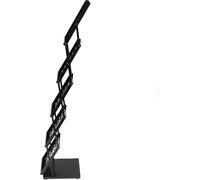 Porte-revues, 5 marches, construction en fer durable, noir