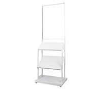 Porte-revues à 3 niveaux avec cadre pour affiche, support de brochures au sol en acier pour présentation, support de littérature pour rangement de brochures