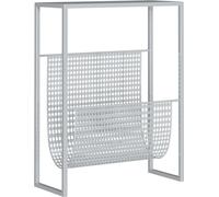 Porte-revues argenté 35x15x45 cm acier