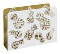 Porte-Revues en Métal Ananas 35cm Blanc & Or Blanc G