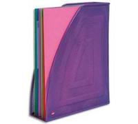 Porte-revues en métal Mesh - Dimensions : L26 x H33,5 cm, Dos 8cm coloris violet G