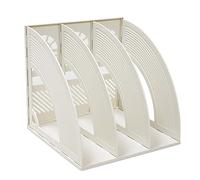 Porte-revues en Plastique, HAIYUU Porte Revue Bureau avec 3 Compartiments, Porte Magazines Porte-journaux Rangement Bureau Organisateur pour Document Papier A4 Cahier Magazine Fichiers