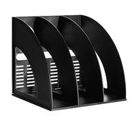Porte-revues en Plastique, HAIYUU Porte Revue Bureau avec 3 Compartiments, Porte Magazines Porte-journaux Rangement Bureau Organisateur pour Document Papier A4 Cahier Magazine Fichiers
