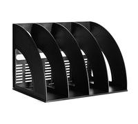 Porte-revues en Plastique, HAIYUU Porte Revue Bureau avec 4 Compartiments, Porte Magazines Porte-journaux Rangement Bureau Organisateur pour Document Papier A4 Cahier Magazine Fichiers