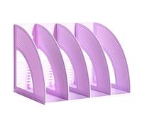 Porte-revues en Plastique, HAIYUU Porte Revue Bureau avec 4 Compartiments, Porte Magazines Porte-journaux Rangement Bureau Organisateur pour Document Papier A4 Cahier Magazine Fichiers