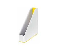 Leitz 53621016 Porte-Revues, A4, WOW, Dual, Blanc/Jaune