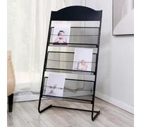 Porte-revues mobile sur pied, support de brochure en métal pour expositions et foires commerciales