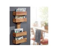 Porte-revues mural 30x10x72 cm en acacia massif - MADURAI