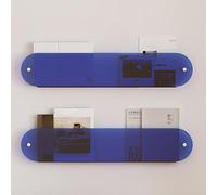Porte-revues mural en acrylique, Porte-revues mural en acrylique multicolore 40-120 cm(Blue,L - 50cm/19.7in)