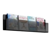 Porte-revues mural en acrylique, support de brochure réglable pour disques vinyles, journaux, bandes dessinées et dossiers, bibliothèque transparente à suspendre pour bureau et salle de bain