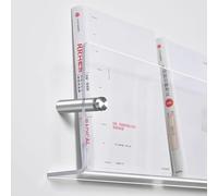 Porte-revues mural en acrylique transparent à 6 niveaux pour salles d'attente, salon, bureau et salle de bain, bibliothèque flottante avec affichage élégant (couleur)