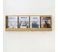 Porte-revues Mural en Bois, Cadres D’Affichage De Catalogue De Disques économiseurs D’Espace à Montage Mural, Porte-dossiers 37×3.1×11.8" pour Entrée, Salon, Sal, A, LxWxH 94x8x30 cm