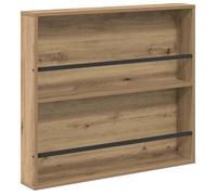 Porte-revues mural en bois d'ingénierie - vidaXL - Chêne artisanal - 80x12x70 cm - 5,67 kg - Durable - Étagère moderne