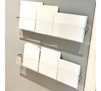 Porte-revues Mural, Porte-revues En Acrylique Transparent, Équipé De Barrières De Sécurité Pour Éviter Tout Basculement, Convient Aussi Bien Au Bureau(30cm/11.8in)