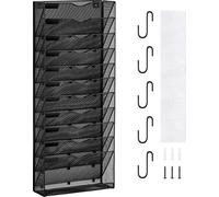 VEVOR Support mural pour dossiers en maille 1 pièce 12 poches pour bureau école