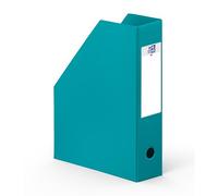 Porte-revues Oxford a4 dos 7cm couverture carte rigide recouverte de pvc bleu turquoise