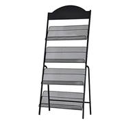 Porte-revues Porte-journaux Porte-Magazines Support Au Sol Porte-brochures Porte-Magazines, 4 Couches Porte-journaux De Bibliothèque, Portable Support De Stockage De Littérature pour Le Salon Chambre
