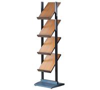 Porte-revues Support De Magazines Et De Brochures A4, Présentoir À Journaux Au Sol De Bureau, Support À Journaux Simple De Salon, Présentoir De Données -4 Couches ( Color : Brown , Size : 36*122cm )