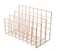 Porte-revues vertical en fer forgé doré ou or rose, grand format 24 x 11,5 x 16 cm ou petit format 17,5 x 9 x 13,5 cm