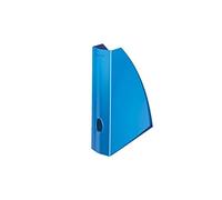 Porte-revues Wow, format A4, en PP, coloris bleu métallique - Lot de 6