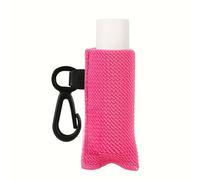 Porte-rouge à lèvres élastique à clipser - Organisateur de baume à lèvres - Porte-clés de voyage pour femme et fille - Fait main, rose rouge, Taille unique