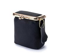 Porte-Rouge à lèvres Étui à Rouge à lèvres, Petite Trousse à cosmétiques, Pochette à Fermoir doré, étui de Rangement for Rouge à lèvres, Porte-Rouge à lèvres for Femme(Black)