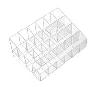 Porte-rouge à lèvres - Organisateur en acrylique transparent | Boîte de rangement cosmétique de bureau transparente pour vanité, présentoir multi-compartiments à 24 fentes pour brillant à lèvres, 1 pa