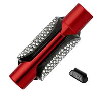 Porte-rouge à lèvres pour voiture - Support en silicone résistant à la chaleur avec strass adhésifs, porte-stylo vertical pour voiture, pour filles, femmes, véhicules, visière,