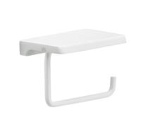 PORTE-ROULEAU AVEC ÉTAGÈRE EN ACIER BLANC