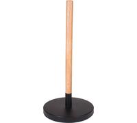 Porte-rouleau de cuisine en bois et métal - Ø 18,5 x 31,5 cm - Porte-rouleau de cuisine élégant pour les cuisines modernes - noir/marron
