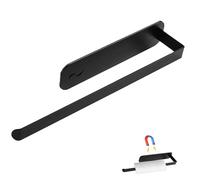 Porte-rouleau de cuisine magnétique, sans perçage, durable, noir, avec support d'adsorption, convient pour la cuisine à la maison