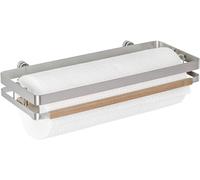 Porte-Rouleau de Cuisine - Porte-Serviettes Mural, en métal, 31,5 x 4 x 13 cm, Argent