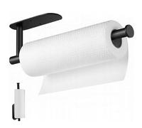 Porte-rouleau de cuisine Porte-serviettes Porte-papier de cuisine sans percer - Noir 10342
