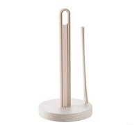 Porte-rouleau de cuisine pour support avec ventouse - Distributeur de serviettes en papier ABS robuste pour blanc 33 cm pour plan de travail (Beige)