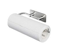 Porte-Rouleau de Cuisine Support de rouleau de tissu de cuisine en acier inoxydable transparent sans perfectionnement support mural de salle de bain auto-adhésive murale suspendue Porte-essuie-Tout